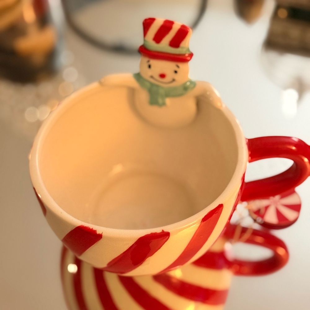 Peppermint Place Holiday Serving Bowl / Soup Mug Snowman – New